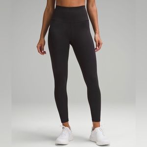 Lululemon Fast and Free Pocketed Leggings - Size 4 in All Black